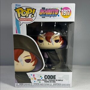 Funko Pop! Animation Code Figure with Red Hair and Black Cloak